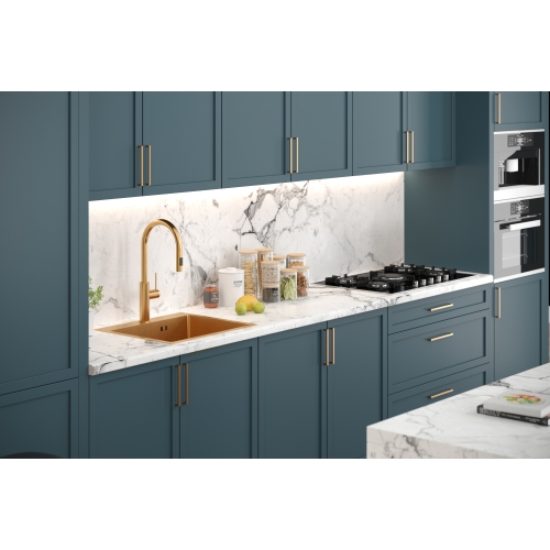 Bateria kuchenna z wyciąganą wylewką i ze zmianą strumienia wody Jennifer w kolorze miedzi